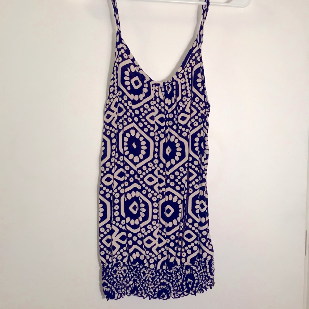 Medium Brown and Black Spaghetti Straps Top